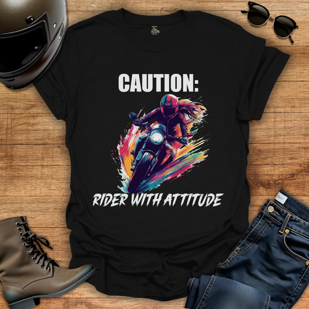 Rider With Attitude - Womens T-Shirt