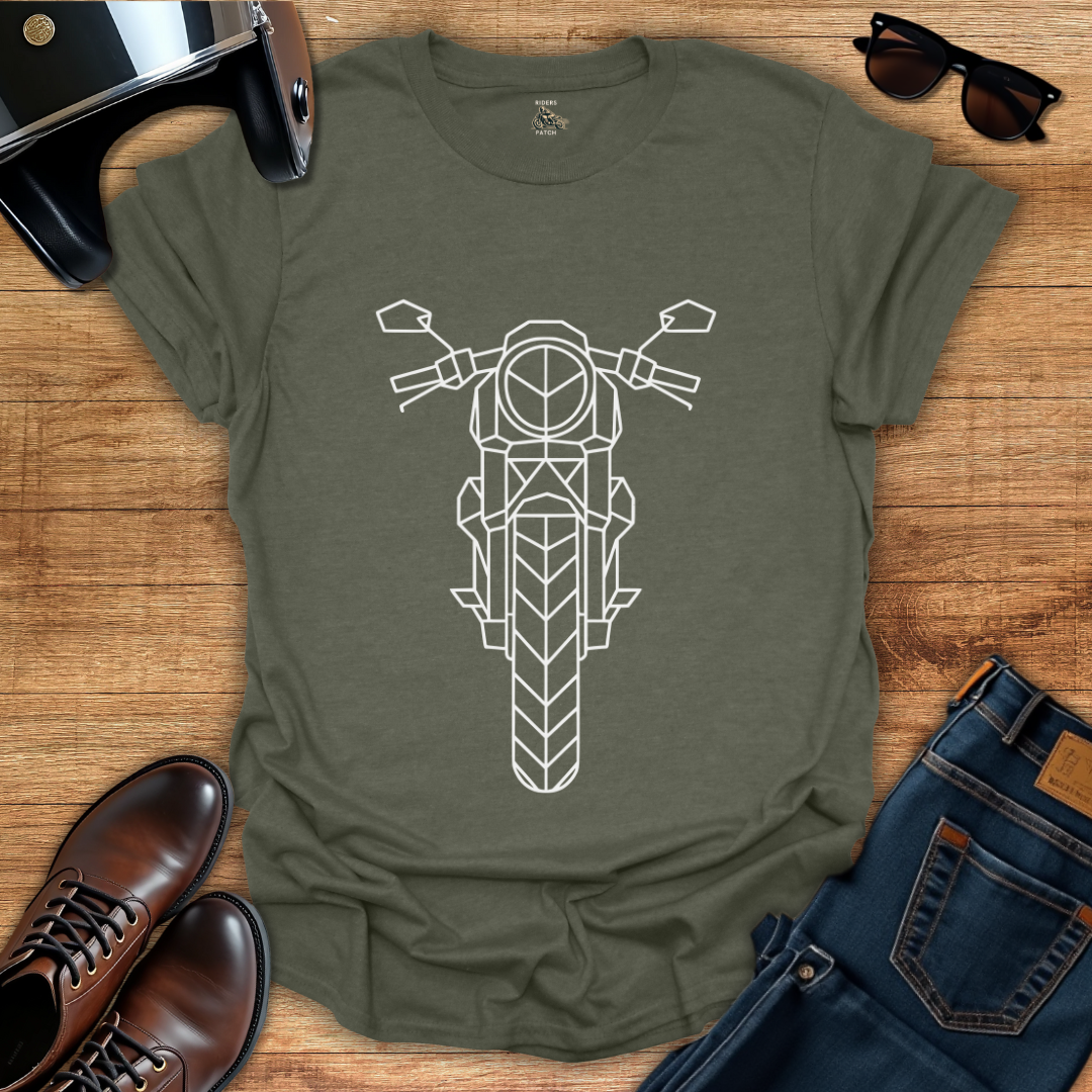 Geometric Motorcycle T-Shirt