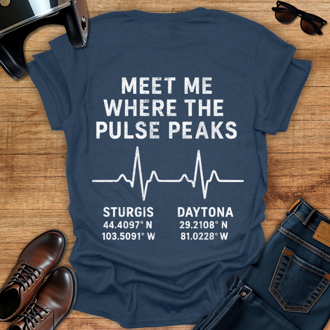 Pulse Peaks - Back Print T-Shirt