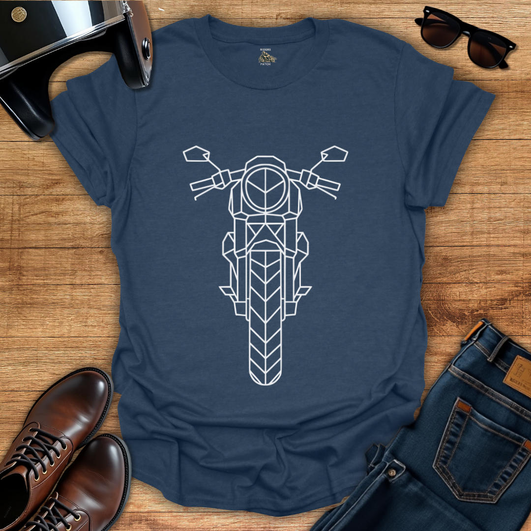 Geometric Motorcycle T-Shirt