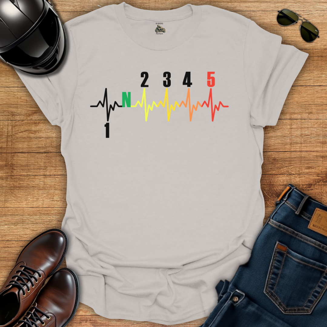 One Down Four Up Multicolor Gears Pulse T-Shirt