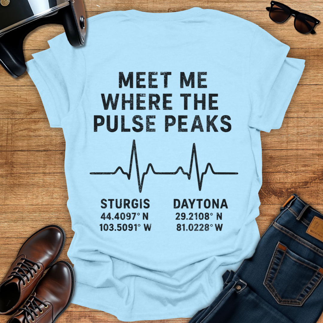 Pulse Peaks - Back Print T-Shirt
