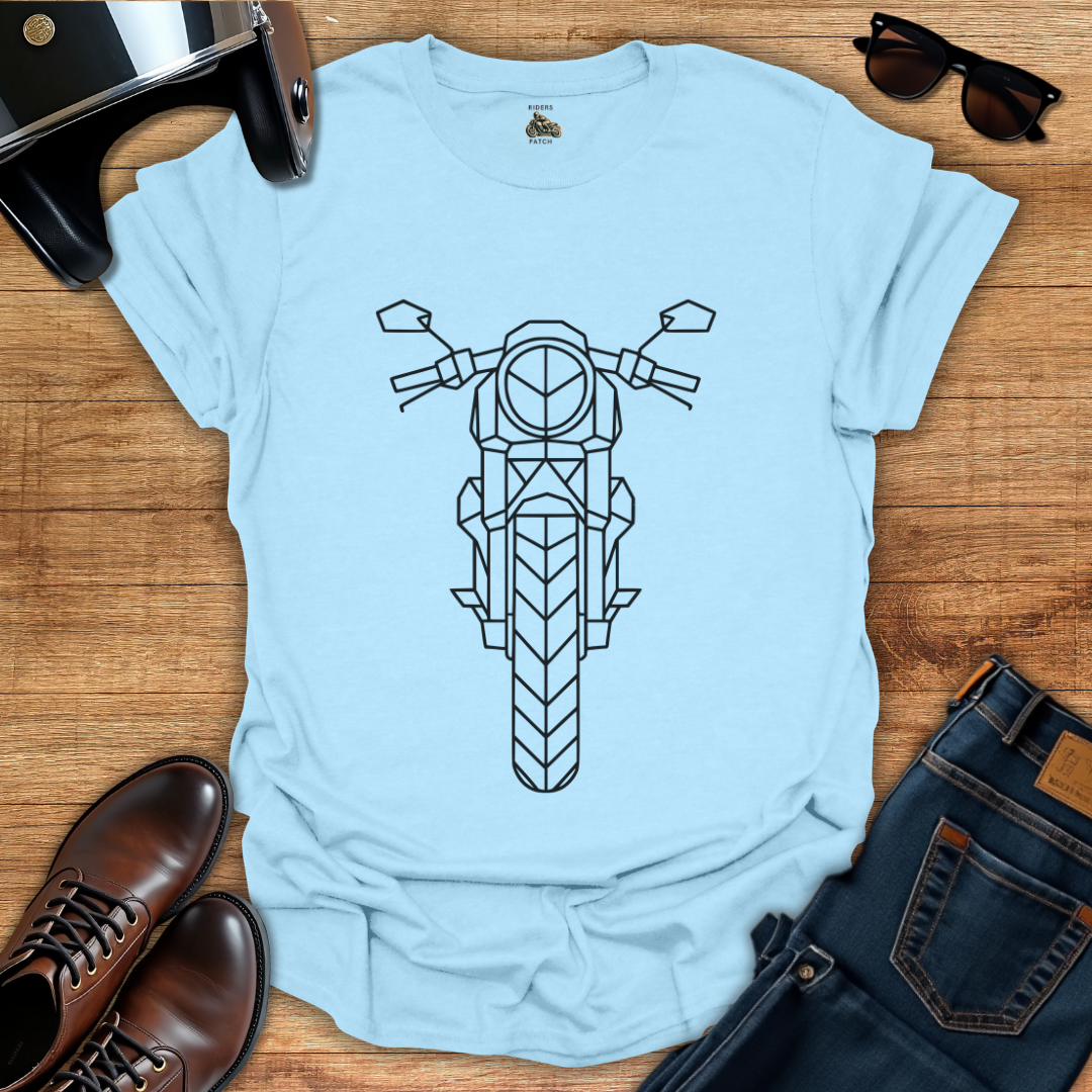 Geometric Motorcycle T-Shirt