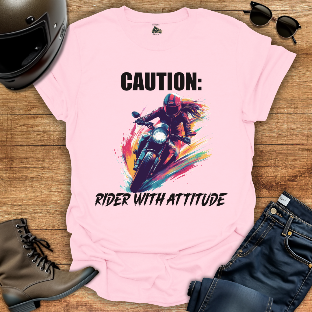 Rider With Attitude - Womens T-Shirt