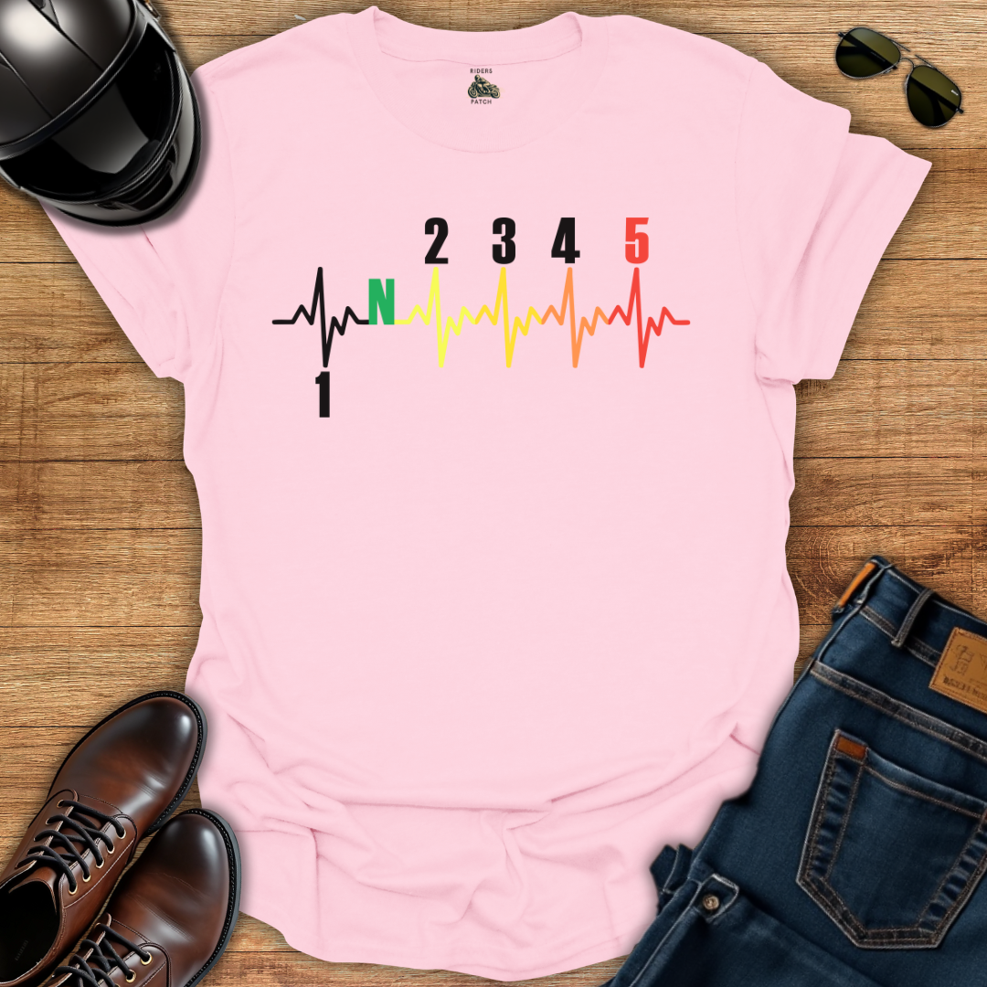 One Down Four Up Multicolor Gears Pulse T-Shirt