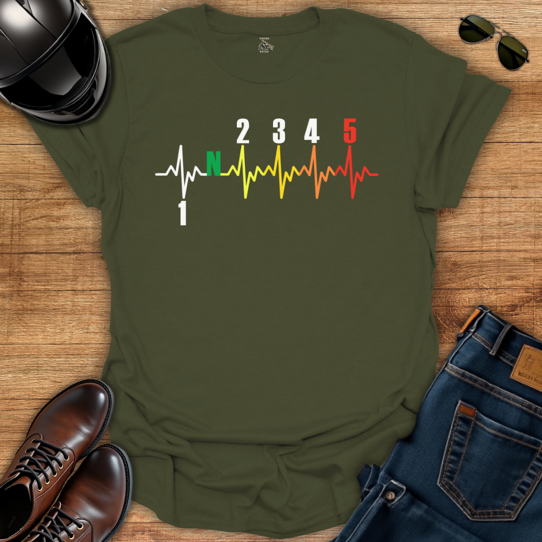 One Down Four Up Multicolor Gears Pulse T-Shirt