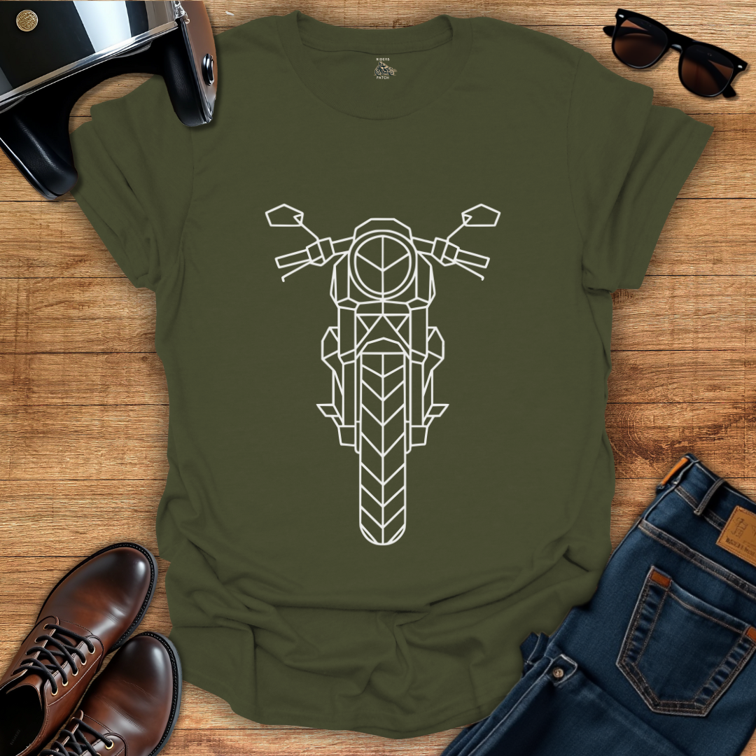 Geometric Motorcycle T-Shirt