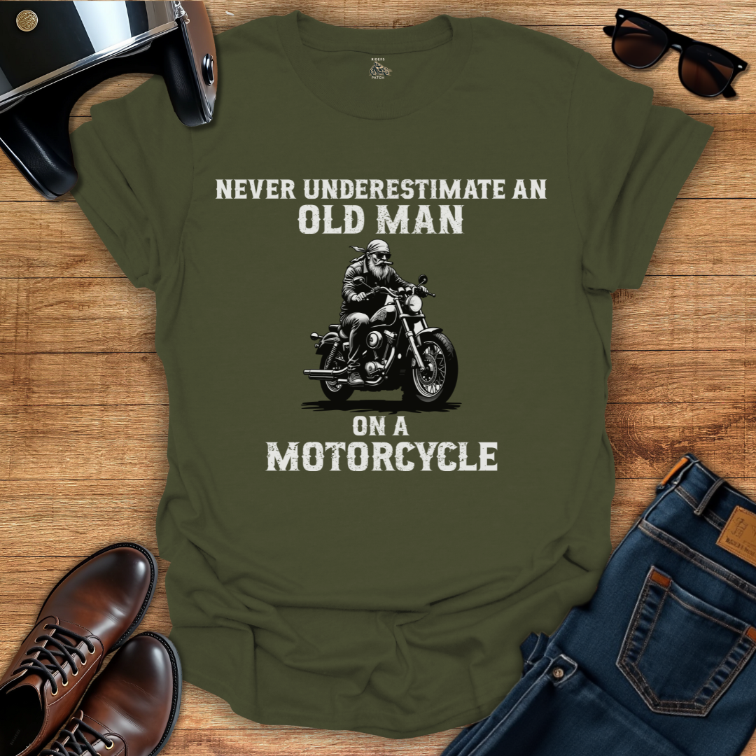 Old Man On A Motorcycle T-Shirt