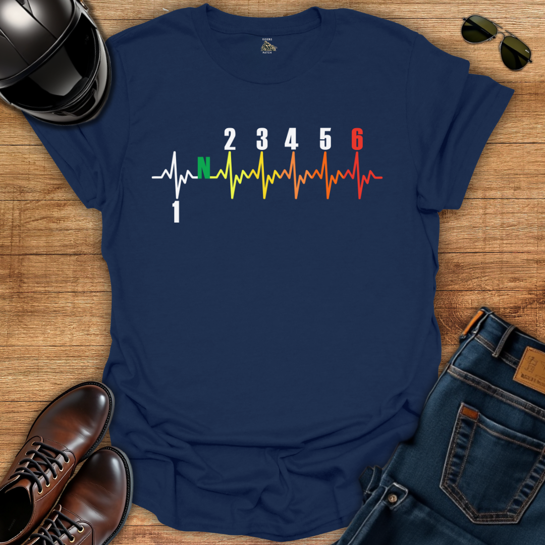 Multicolor Motorcycle Gears Pulse T-Shirt