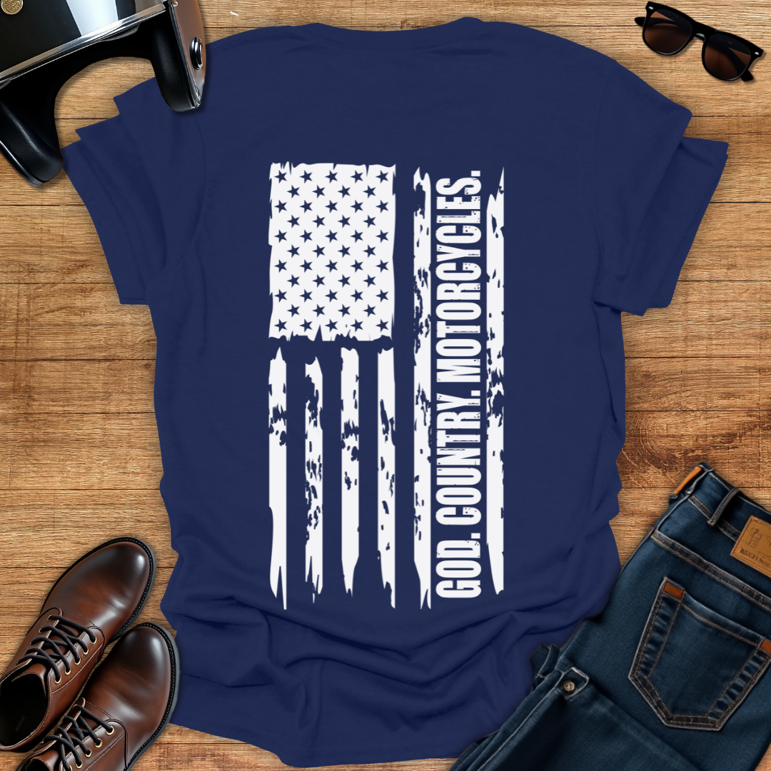 God Country Motorcycles - Back Print T-Shirt