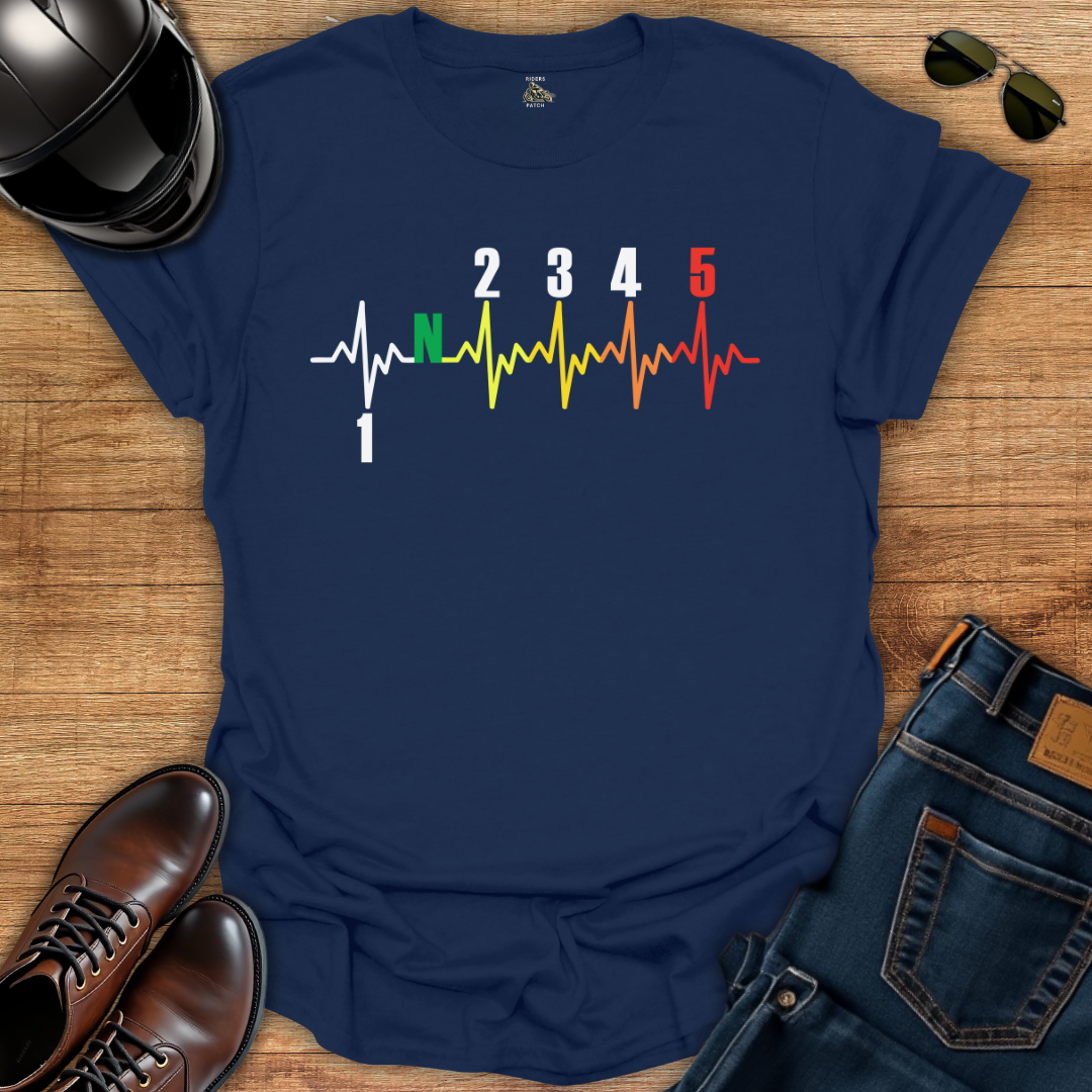 One Down Four Up Multicolor Gears Pulse T-Shirt