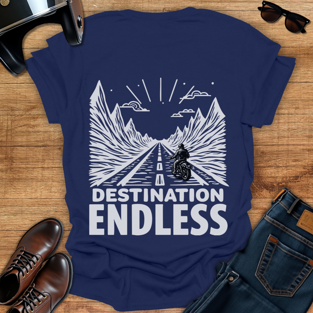 Destination Endless - Back Print T-Shirt