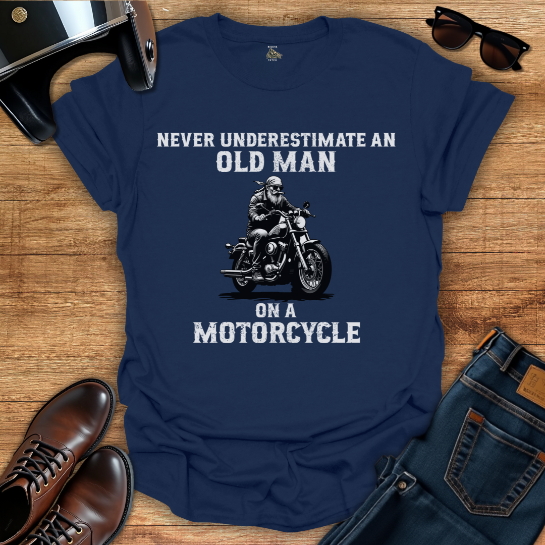 Old Man On A Motorcycle T-Shirt