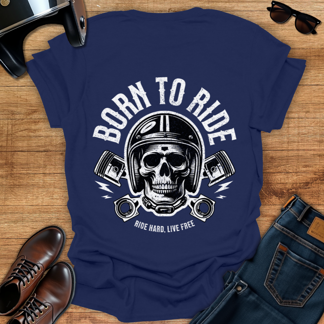 Ride Hard Live Free - Back Print T-Shirt
