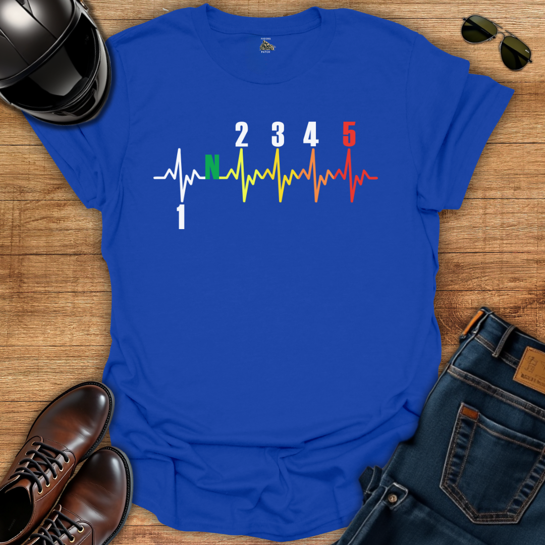 One Down Four Up Multicolor Gears Pulse T-Shirt