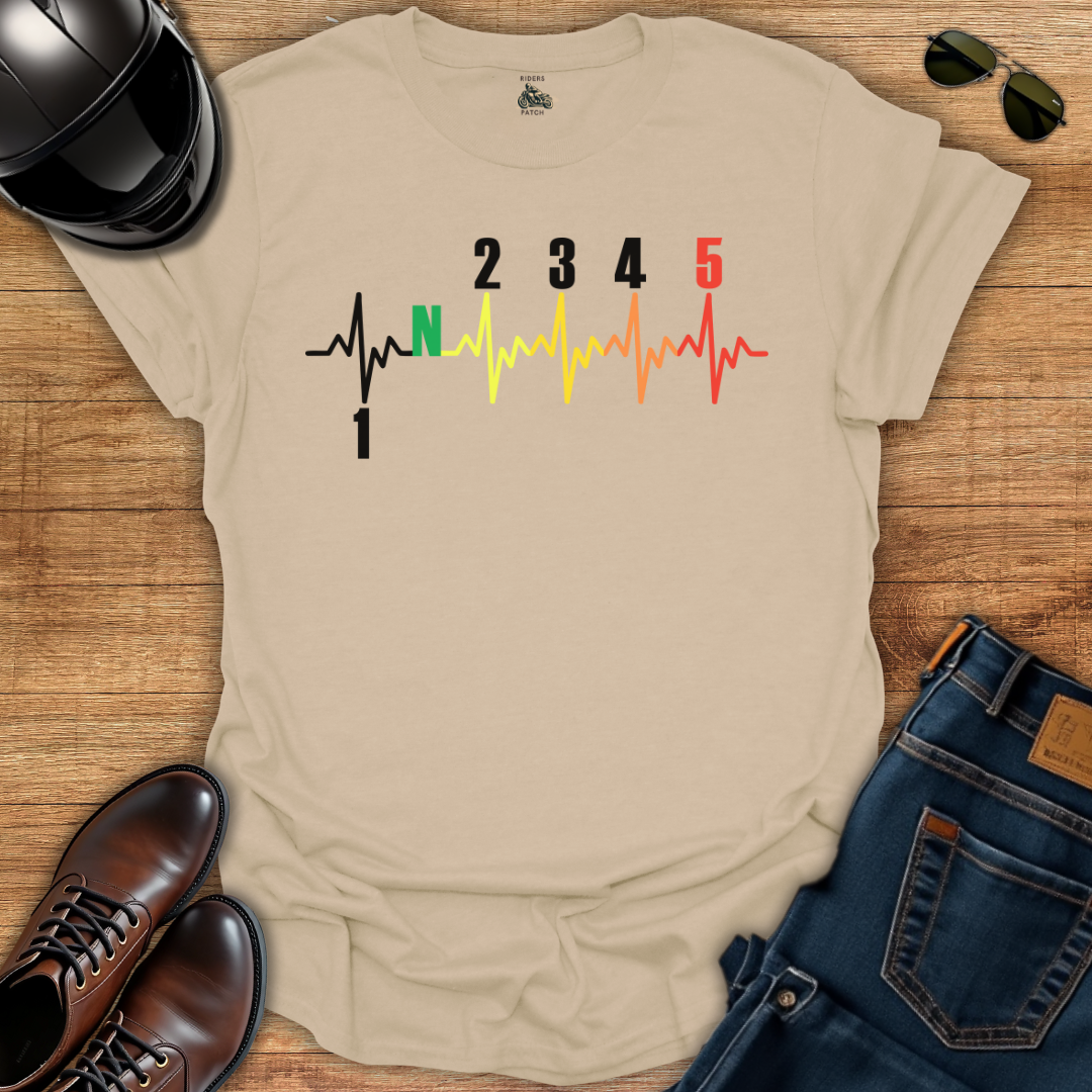 One Down Four Up Multicolor Gears Pulse T-Shirt