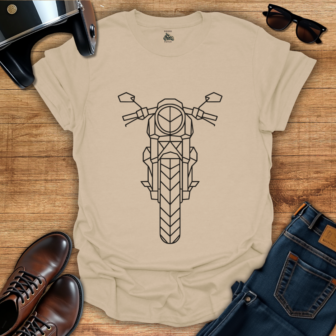 Geometric Motorcycle T-Shirt