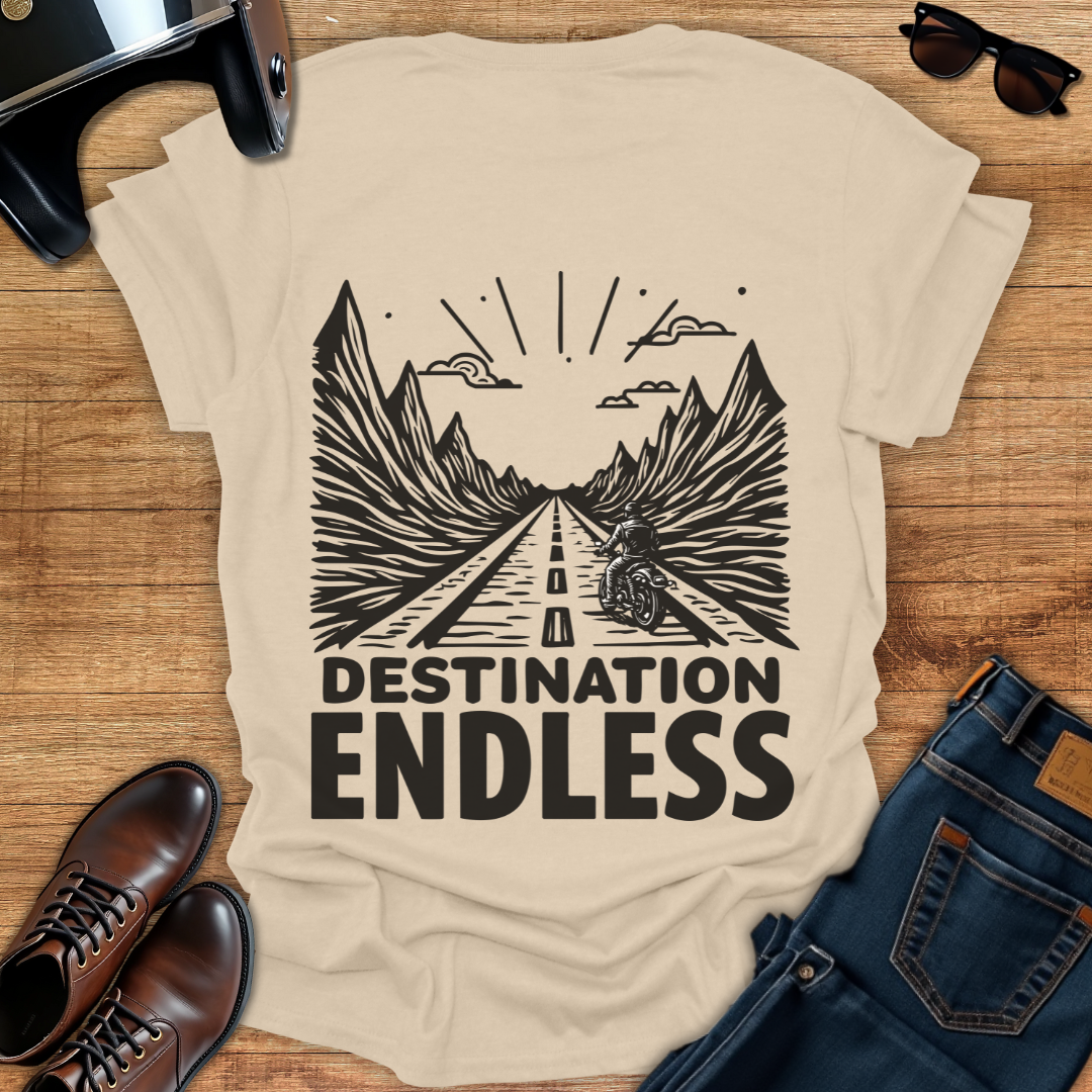 Destination Endless - Back Print T-Shirt