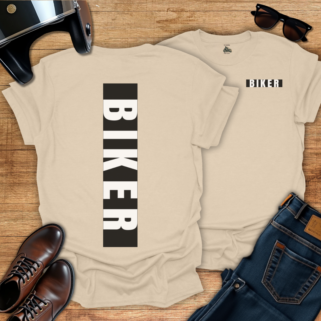 Biker Rear Vertical T-Shirt