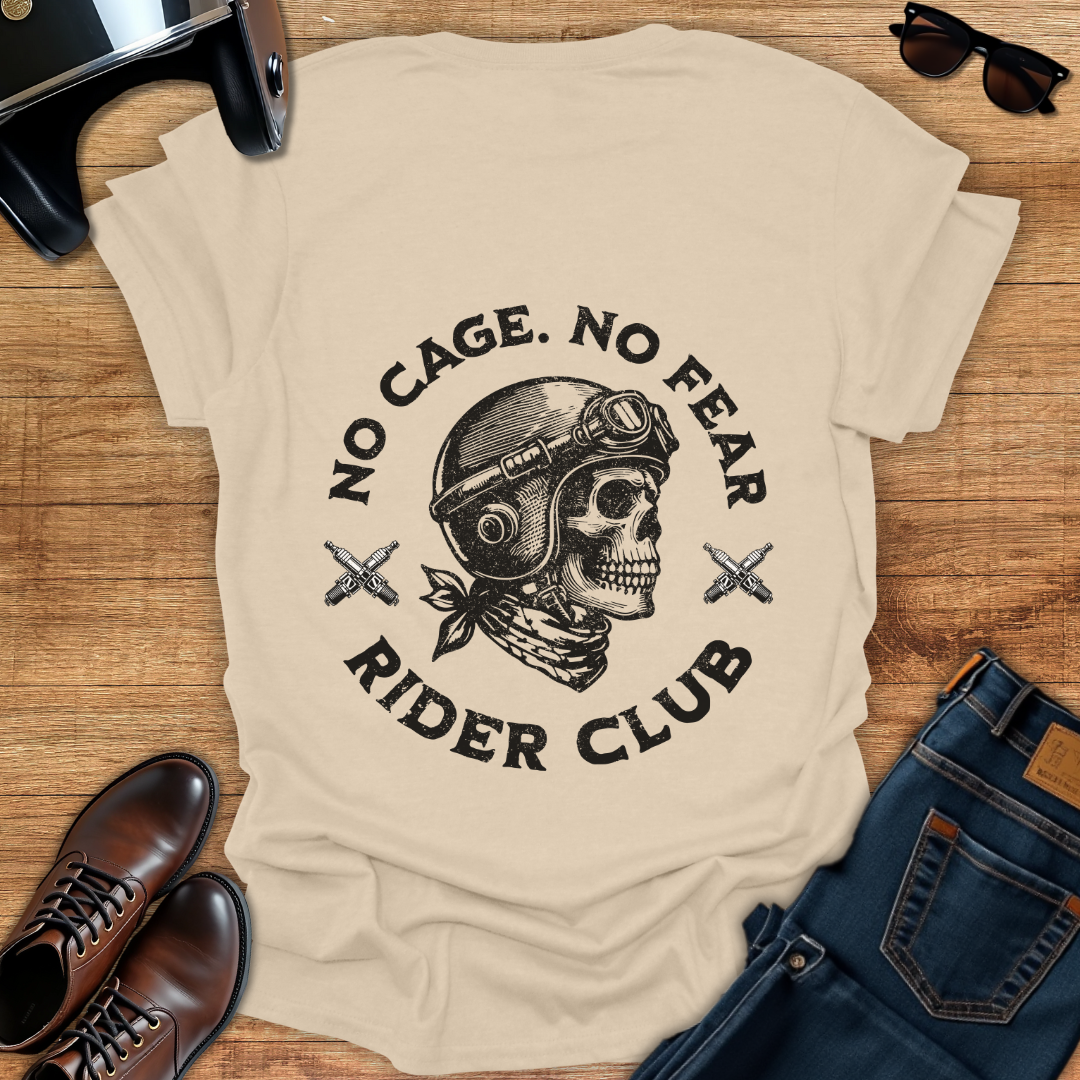 No Cage No Fear - Back Print T-Shirt