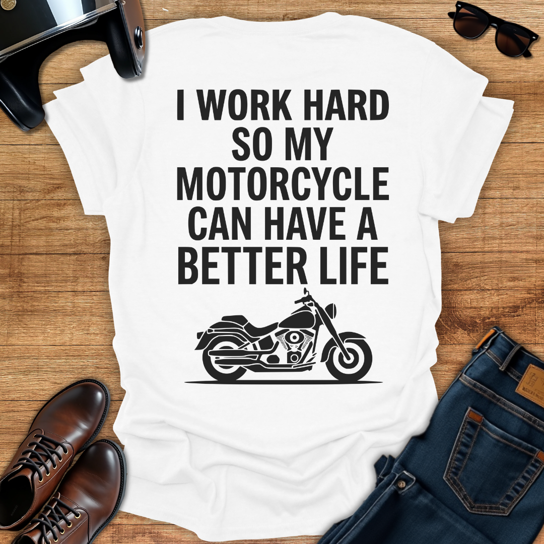 Work Hard - Back Print T-Shirt