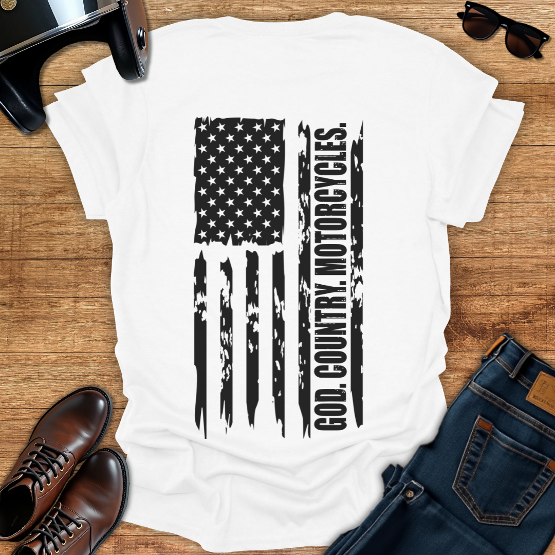 God Country Motorcycles - Back Print T-Shirt