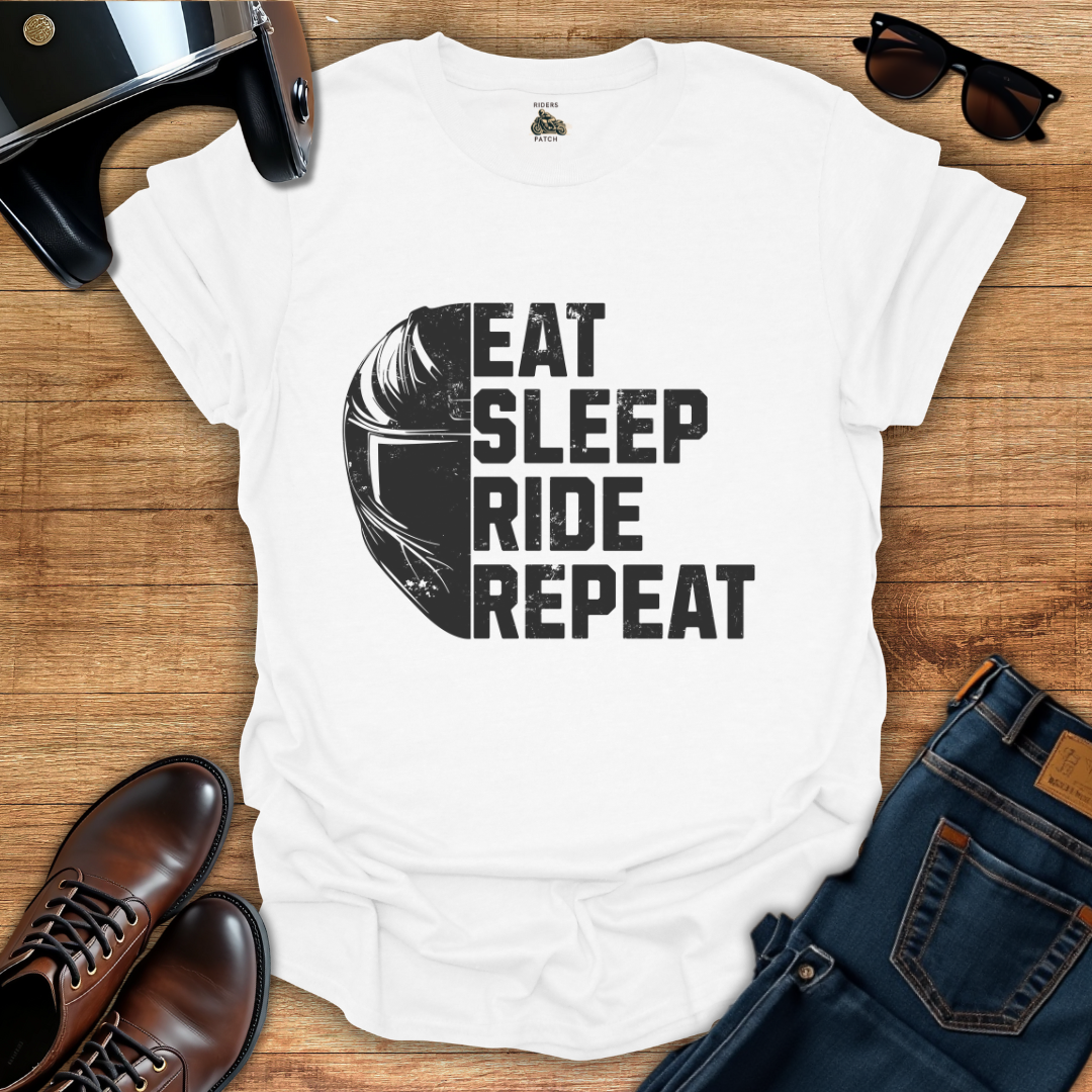 Eat, Sleep, Ride, Repeat - Front Print T-Shirt