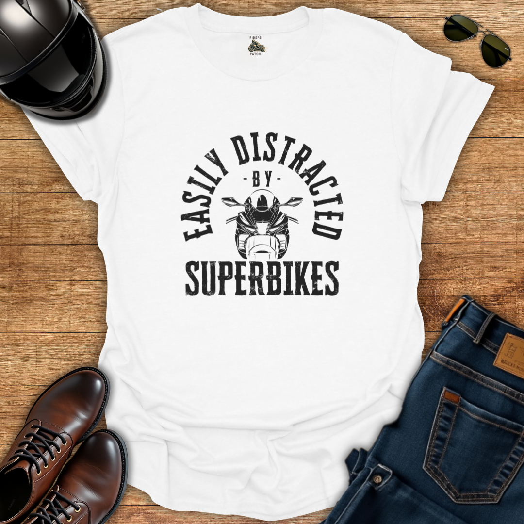 Easily Distracted By Superbikes T-Shirt