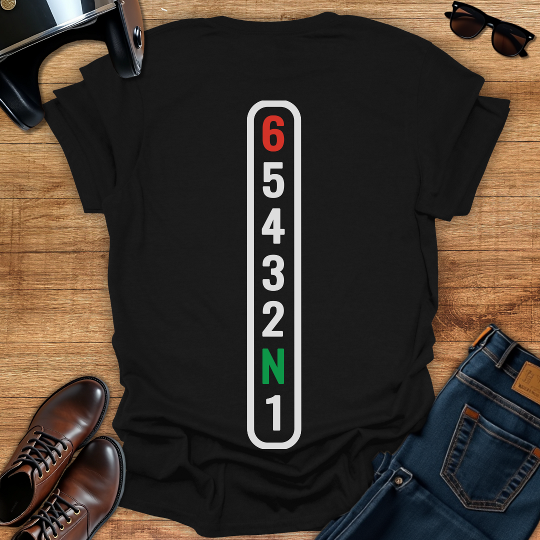 Motorcycle Gears - Back Print T-Shirt