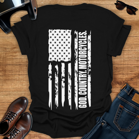 God Country Motorcycles - Back Print T-Shirt