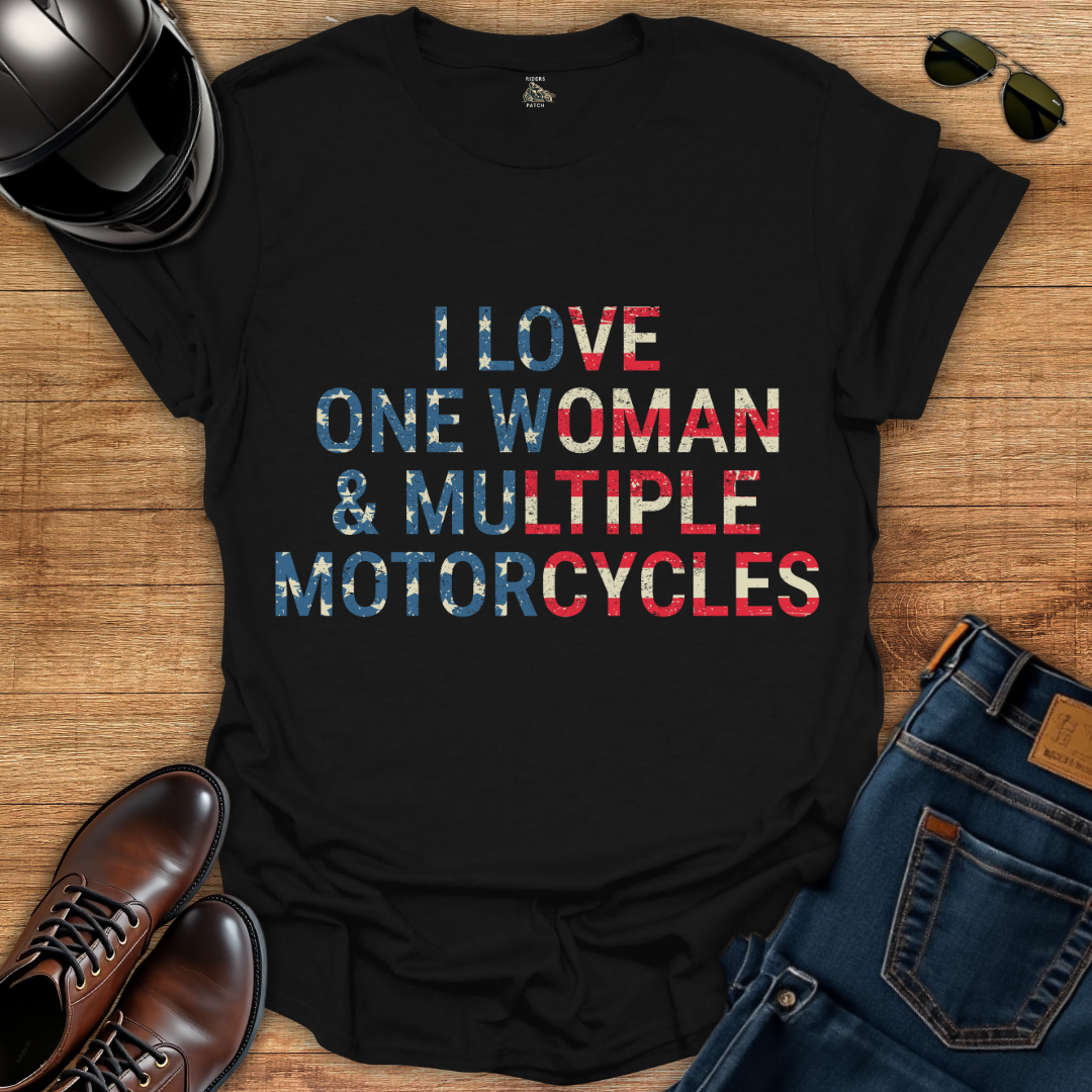 Multiple Motorcycle - 4th of July T-Shirt