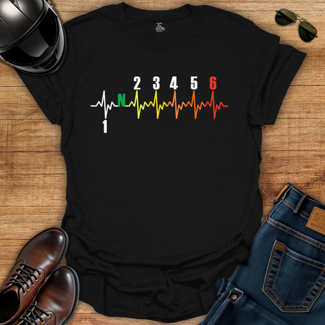 Multicolor Motorcycle Gears Pulse T-Shirt