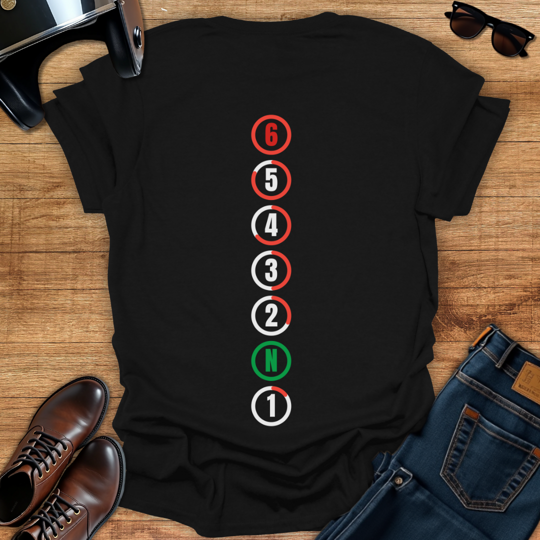 Gear Shift - Back Print T-Shirt