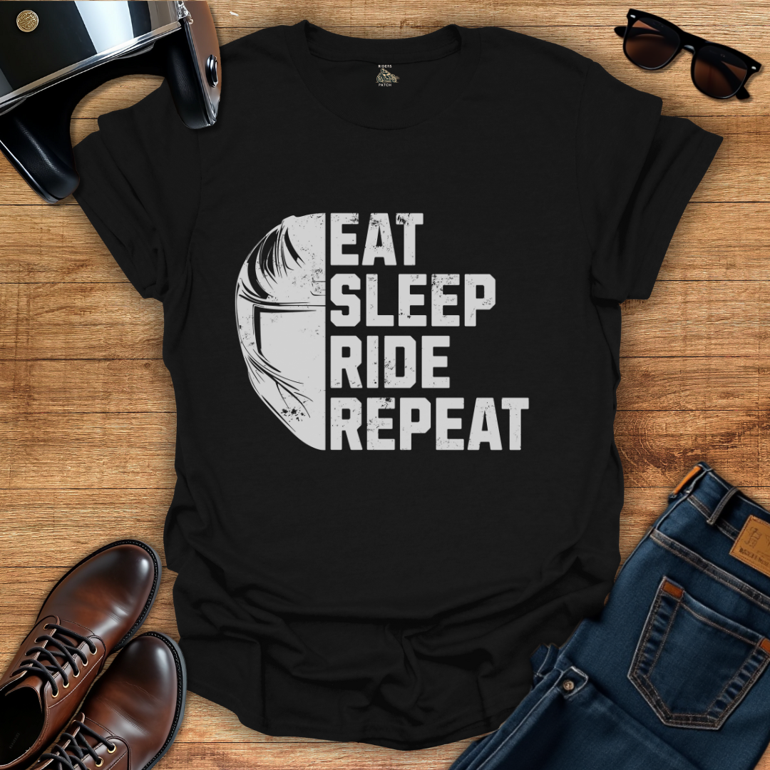 Eat, Sleep, Ride, Repeat - Front Print T-Shirt