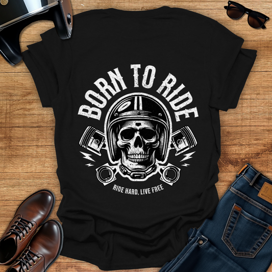 Ride Hard Live Free - Back Print T-Shirt