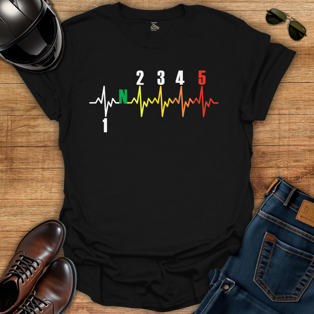 One Down Four Up Multicolor Gears Pulse T-Shirt