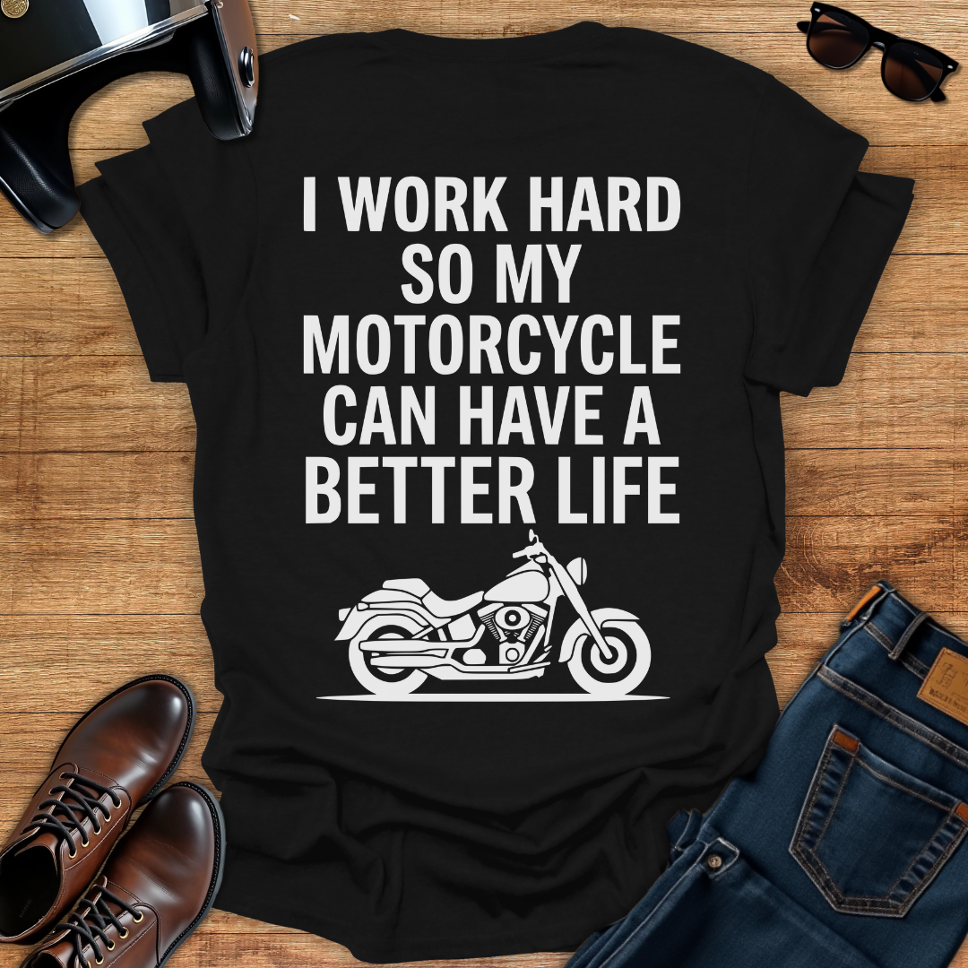 Work Hard - Back Print T-Shirt