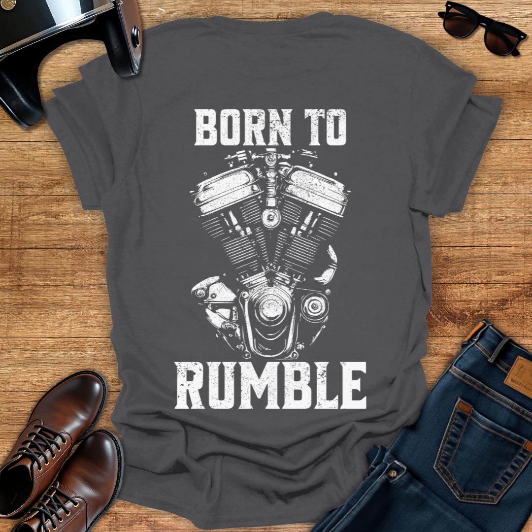 Born To Rumble - Back Print T-Shirt