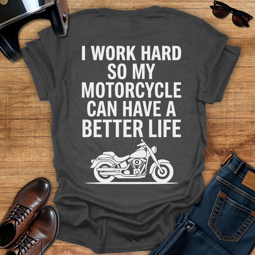 Work Hard - Back Print T-Shirt
