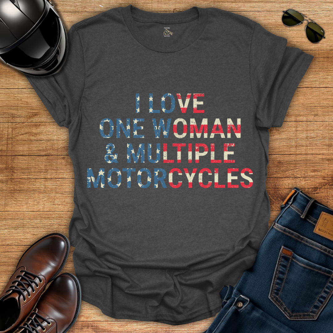 Multiple Motorcycle - 4th of July T-Shirt