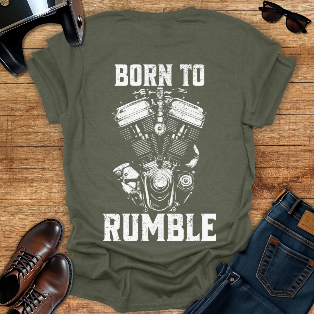 Born To Rumble - Back Print T-Shirt