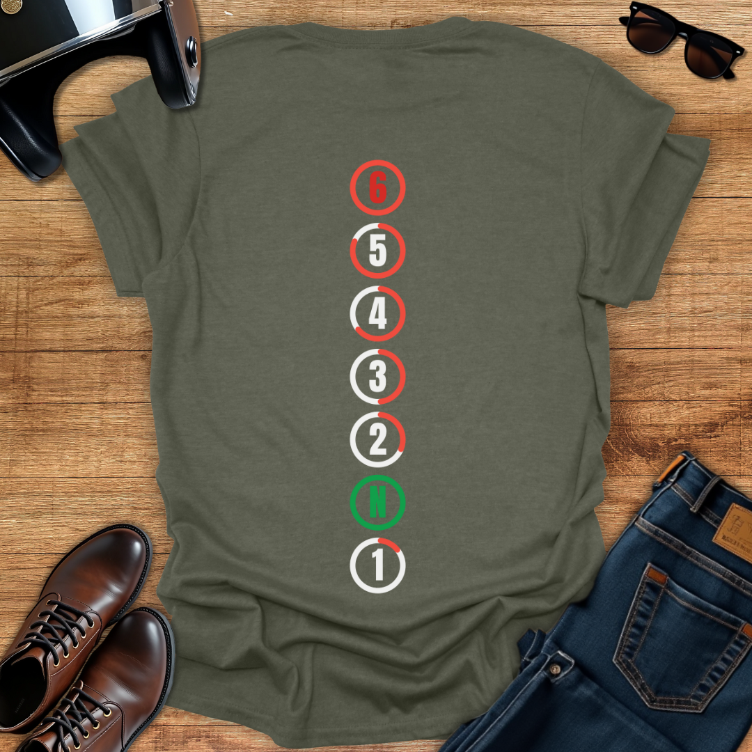 Gear Shift - Back Print T-Shirt