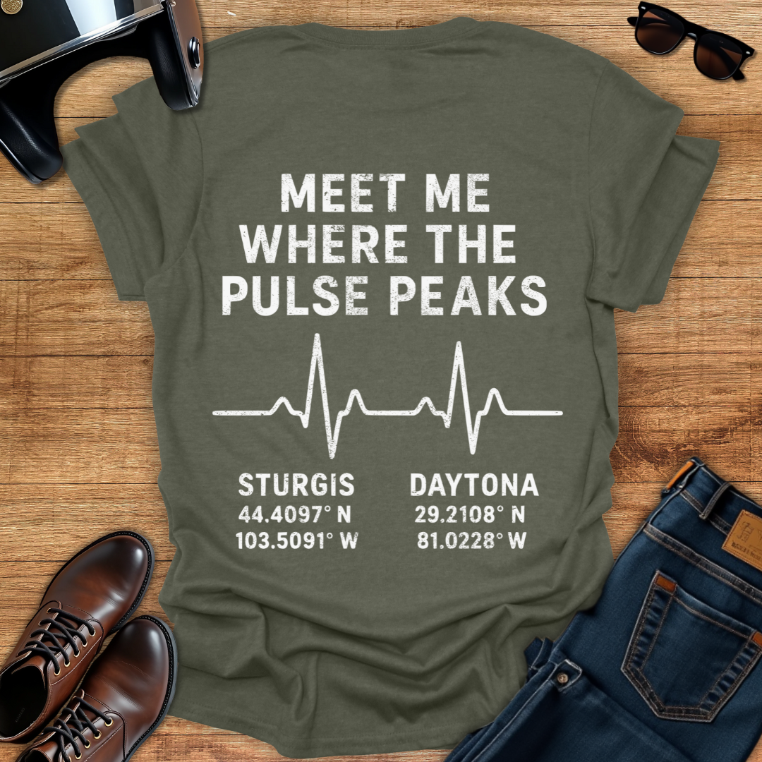 Pulse Peaks - Back Print T-Shirt