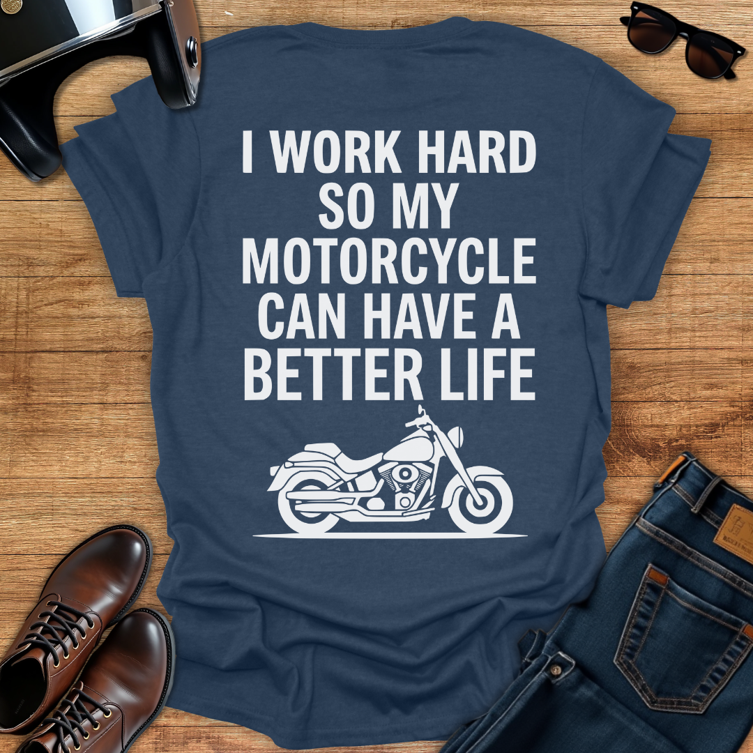 Work Hard - Back Print T-Shirt