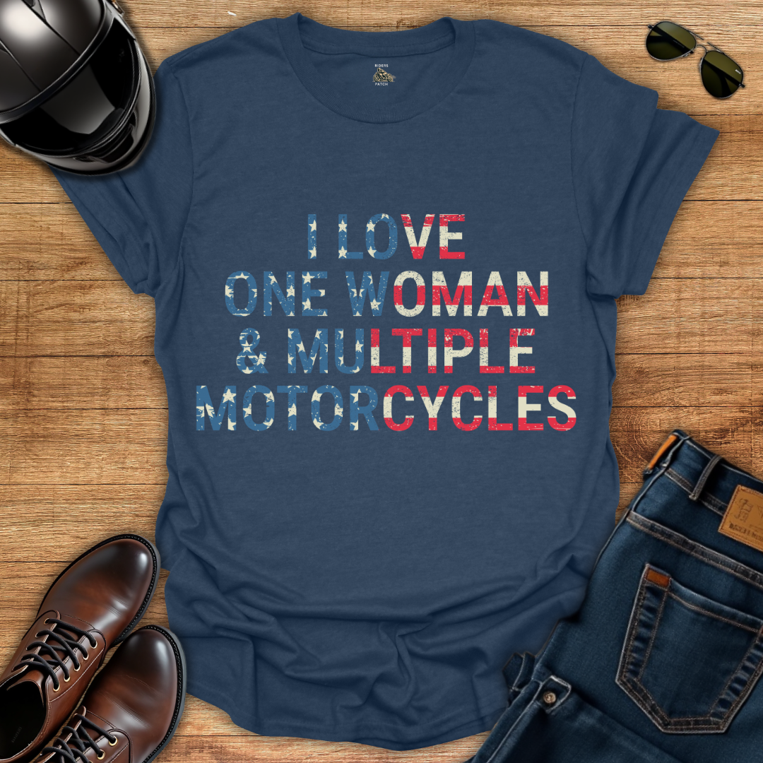 Multiple Motorcycle - 4th of July T-Shirt