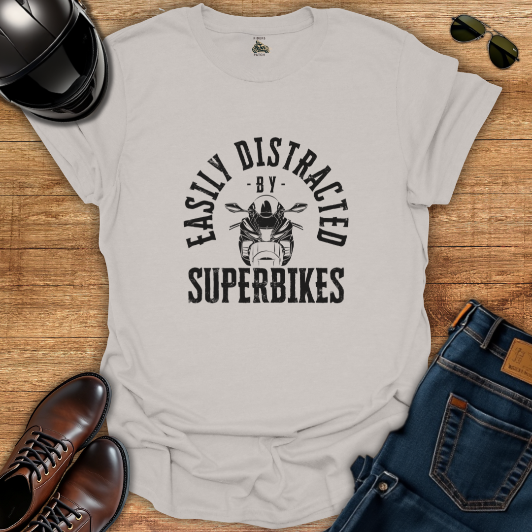 Easily Distracted By Superbikes T-Shirt