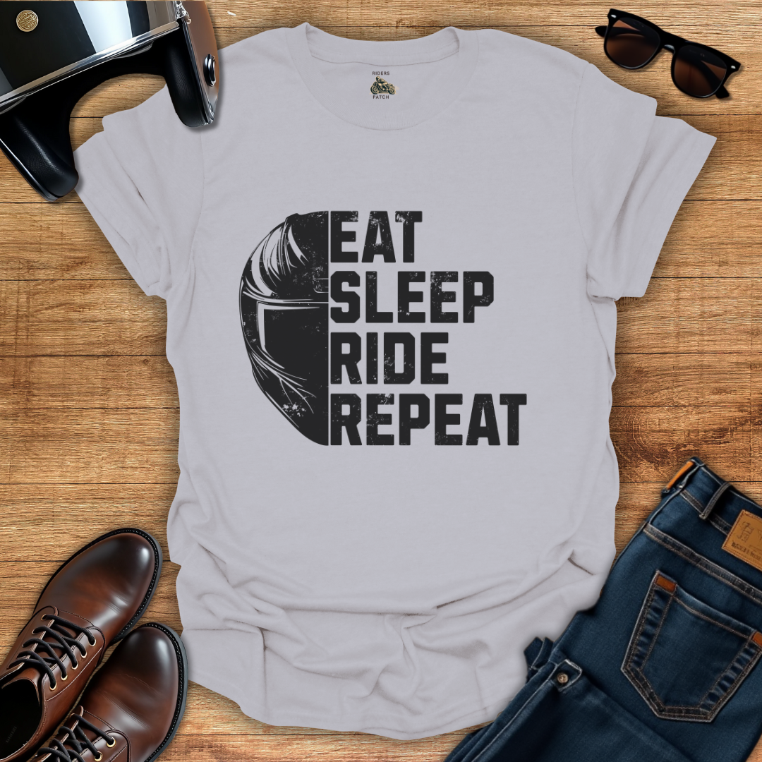 Eat, Sleep, Ride, Repeat - Front Print T-Shirt