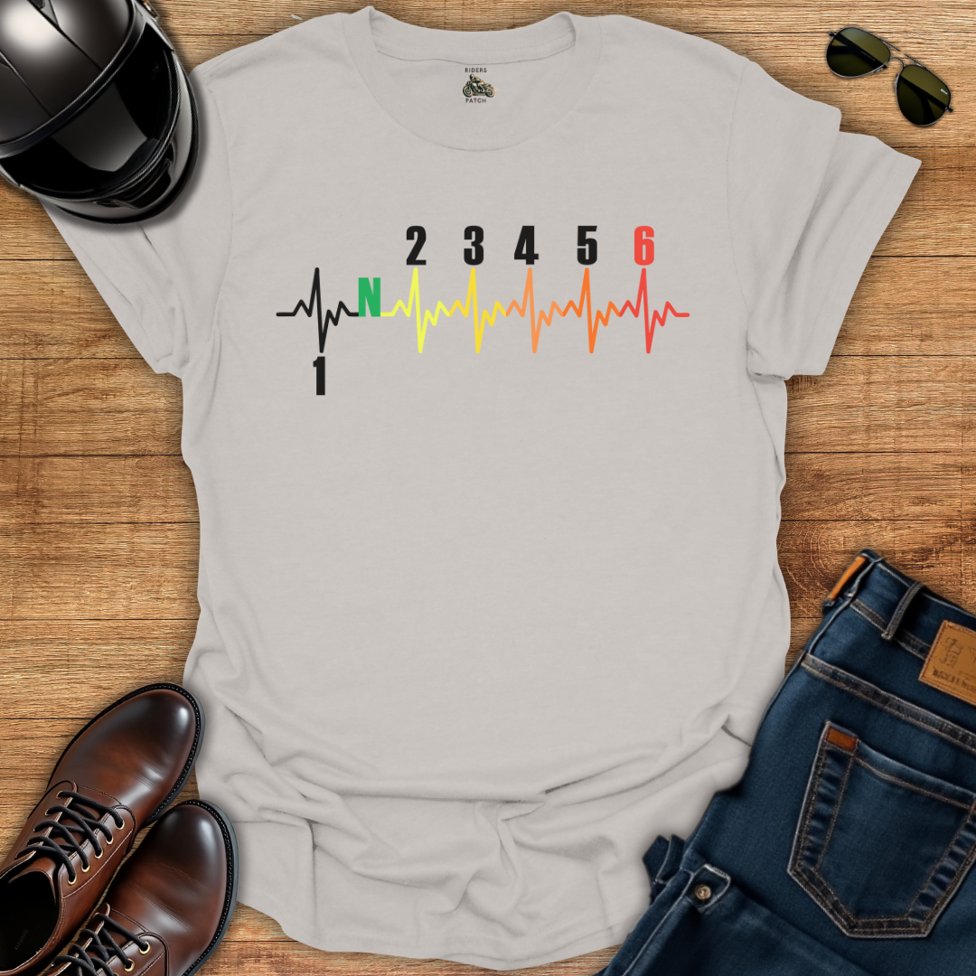 Multicolor Motorcycle Gears Pulse T-Shirt