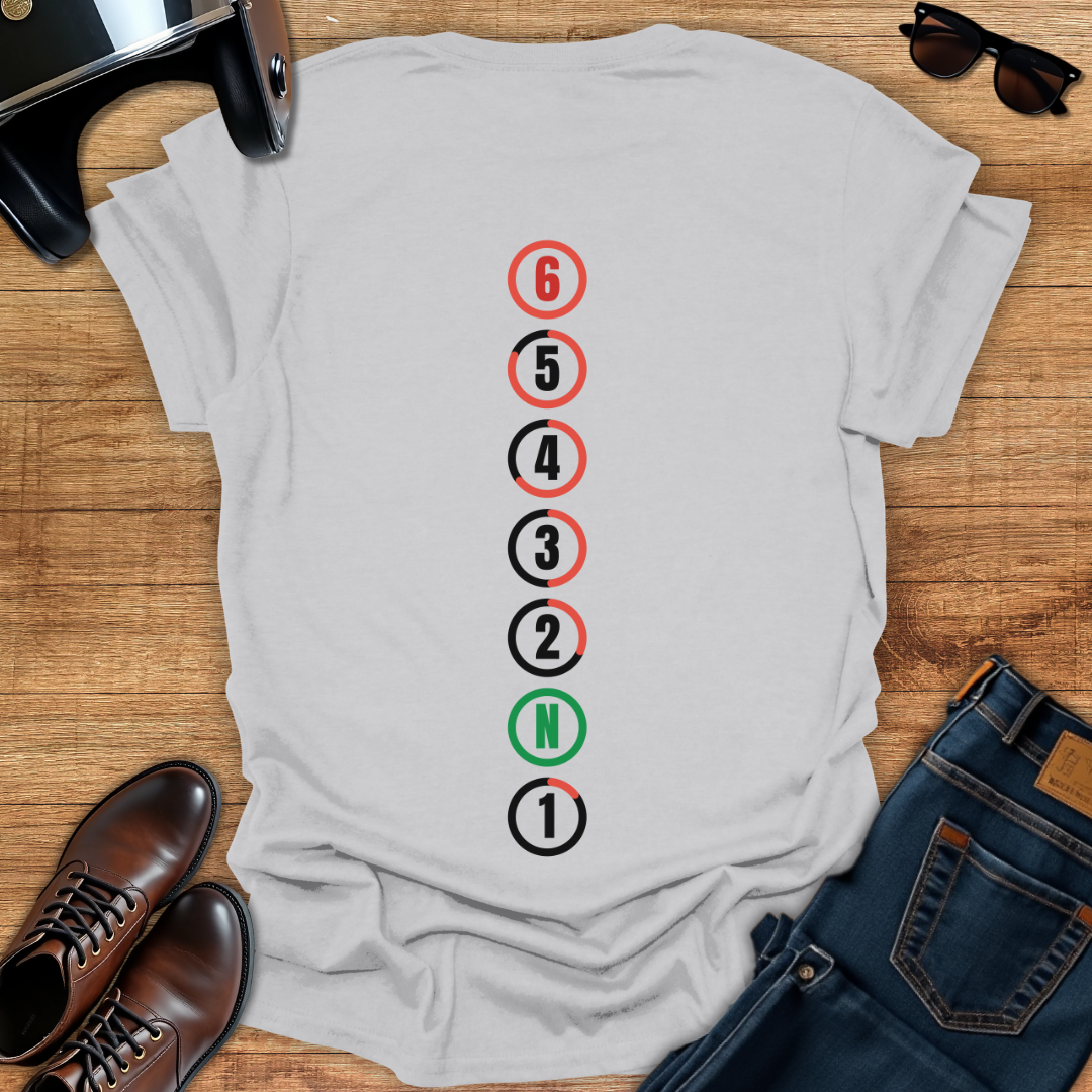 Gear Shift - Back Print T-Shirt