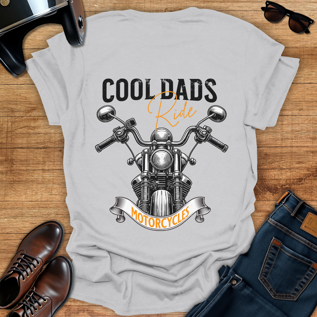Cool Dads Ride - Back Print T-Shirt